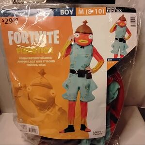 Fortnite Fishstick Youth Costume Size Medium (8 - 10)